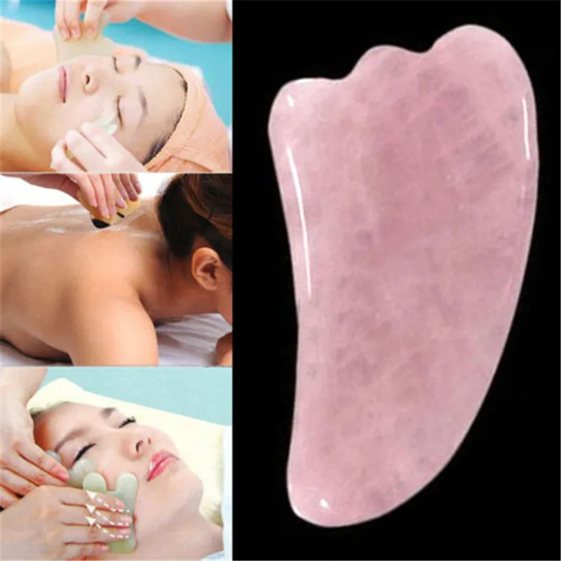Профессиональная Роза Quartz Gua Sha Guasha 1 шт. для спа массажа тела инструмент