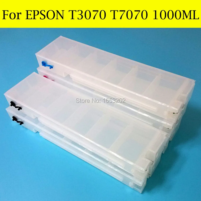 5 цветов 1000 мл пустой широкий формат картридж с чернилами для Epson Sure Цвет T3070 T5070 T7070
