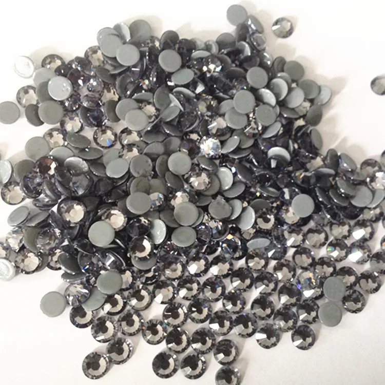 Ss20 Черный бриллиант горный хрусталь Горячая фиксация кристалл для одежды. 1440 шт