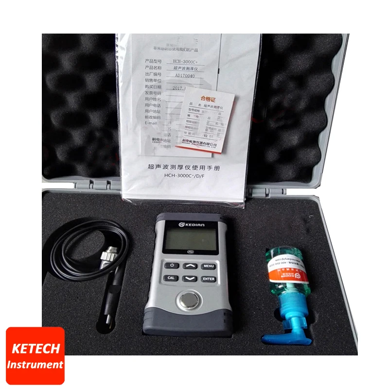 

HCH-3000C+ Ultrasonic Thickness Gauge Test Measurement Range 0.7-360mm