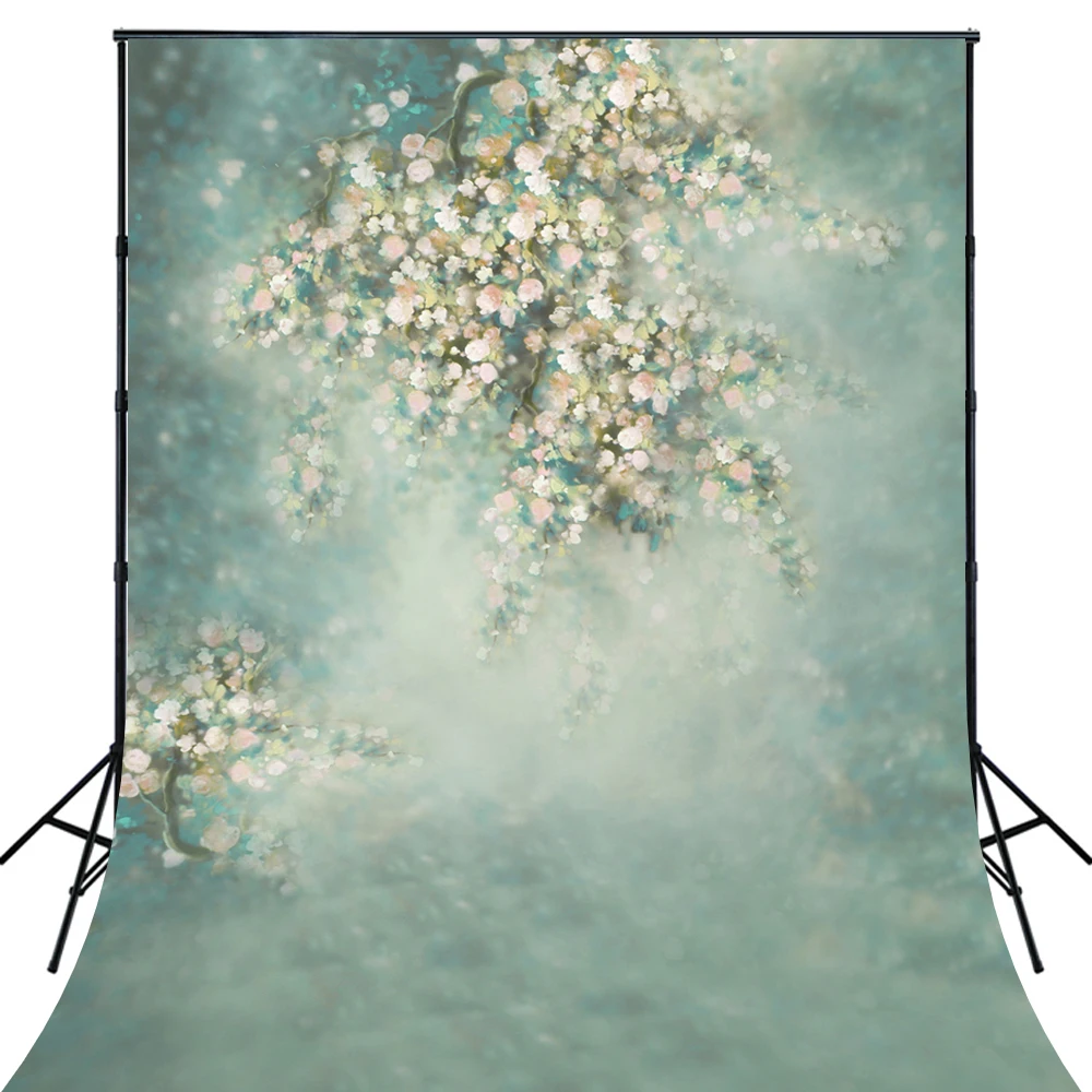 Художественный тканевый фон для фотосъемки новорожденных с изображением стены