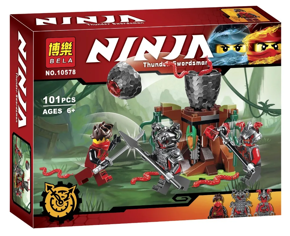 101 unids ninja nueva 10578 ataque bermellon diy bloques de construccion modelo ninos juguetes compatibles | Игрушки и хобби