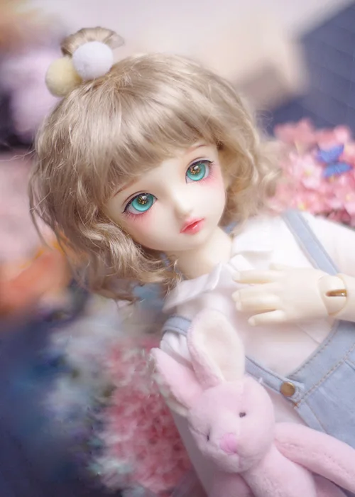 Парики для куклы BJD имитация молочного чайного коричневого мохера шарнирных