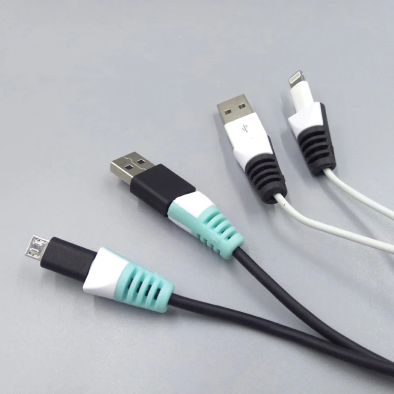 Органайзер для кабеля силиконовый usb кабель намотки гибкого управления зажимами