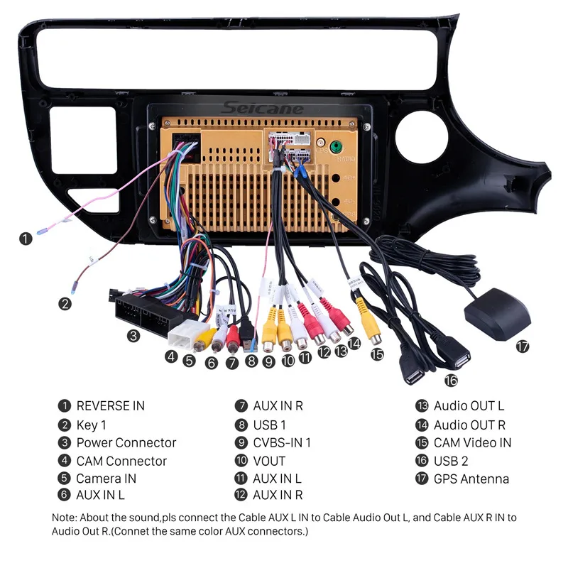 Автомобильный мультимедийный плеер Seicane 2Din Android 8 1 GPS для KIA Rio 2012 2013 2014 2015 с левым
