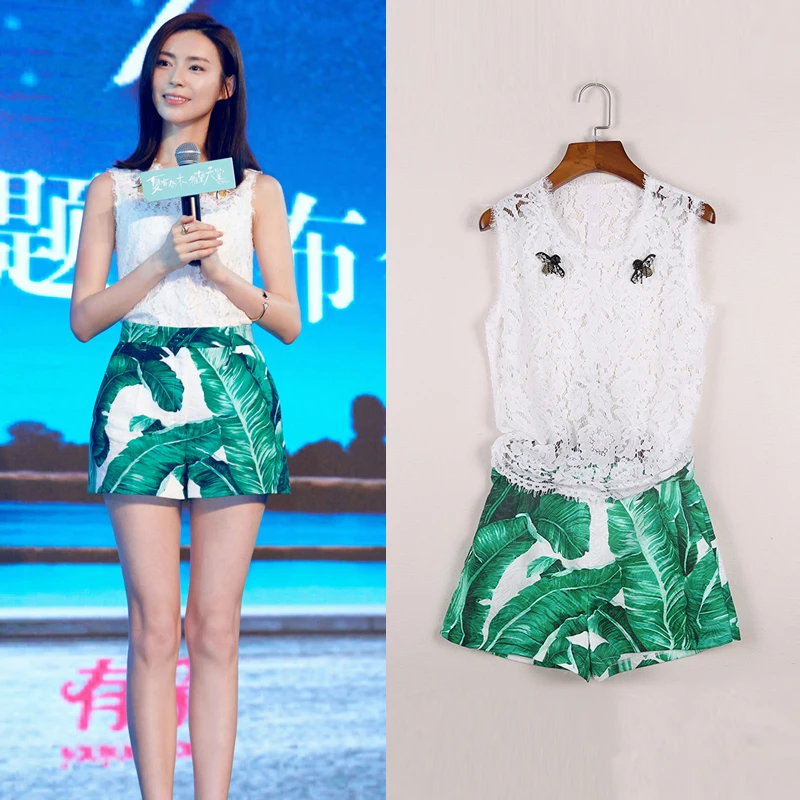 Женские короткие брюки на заказ модельные повседневные шорты с принтом зеленых