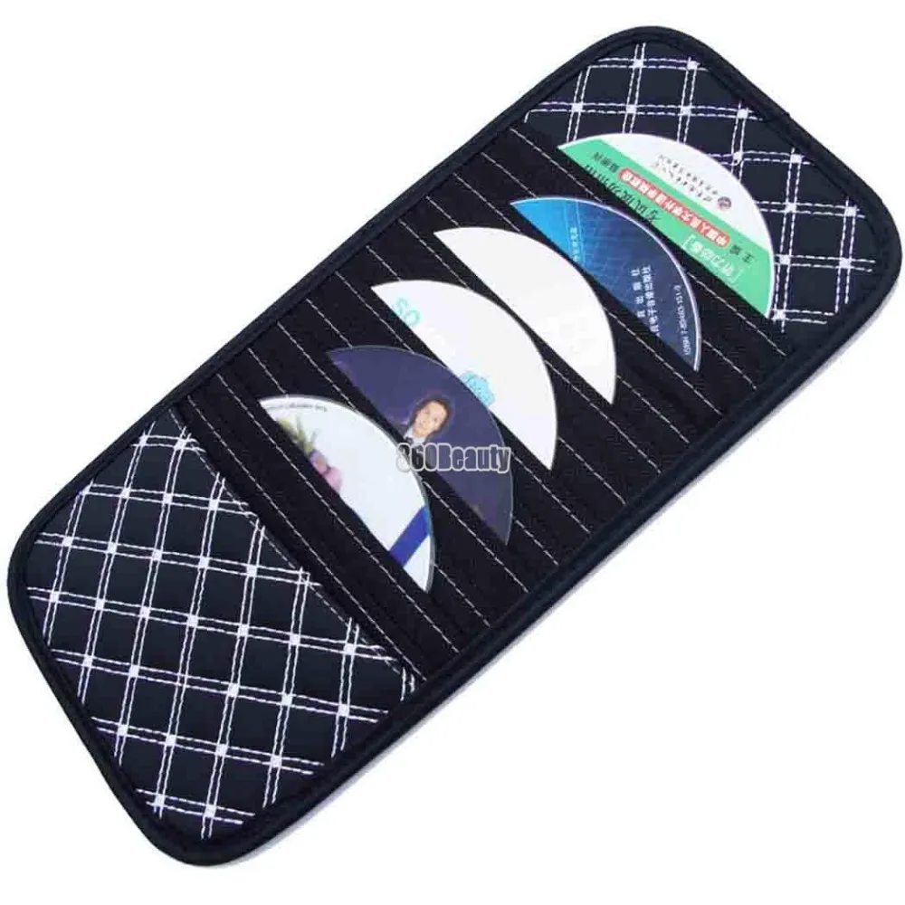 Sailnove Car Interior Sun Visor CD DVD Organizer Holder Case Card Sunshade Storage Bag Pockets can hold 10pcs car accesories | Автомобили