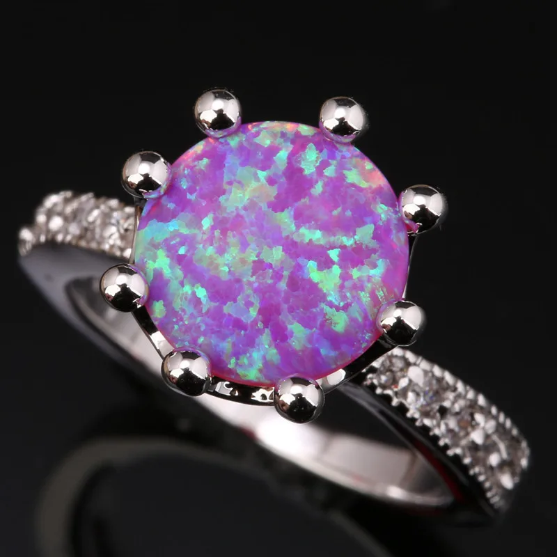 Великолепный круглый шар Розовый огненный опал и ювелирные изделия