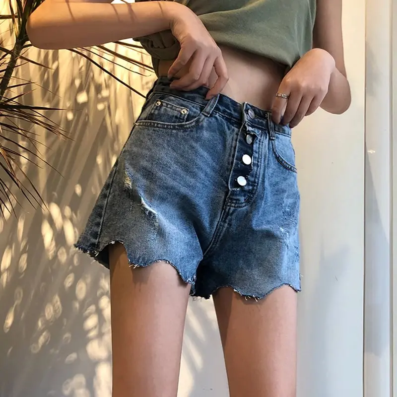 Джинсы женские свободные с высокой талией синего цвета 38 | Женская одежда