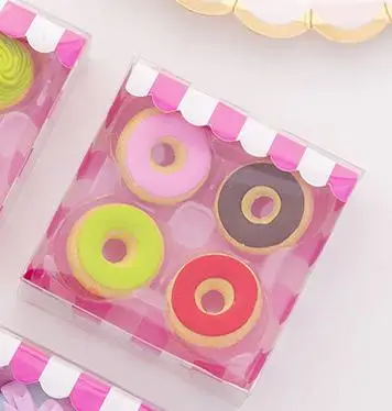 Doughnut 4в1 карандаш для суши, торта, Ластики для офиса, школы, креативные канцелярские принадлежности, Kawaii Kids Prize Writing, рисование, студенческий подарок - Цвет: Doughnut