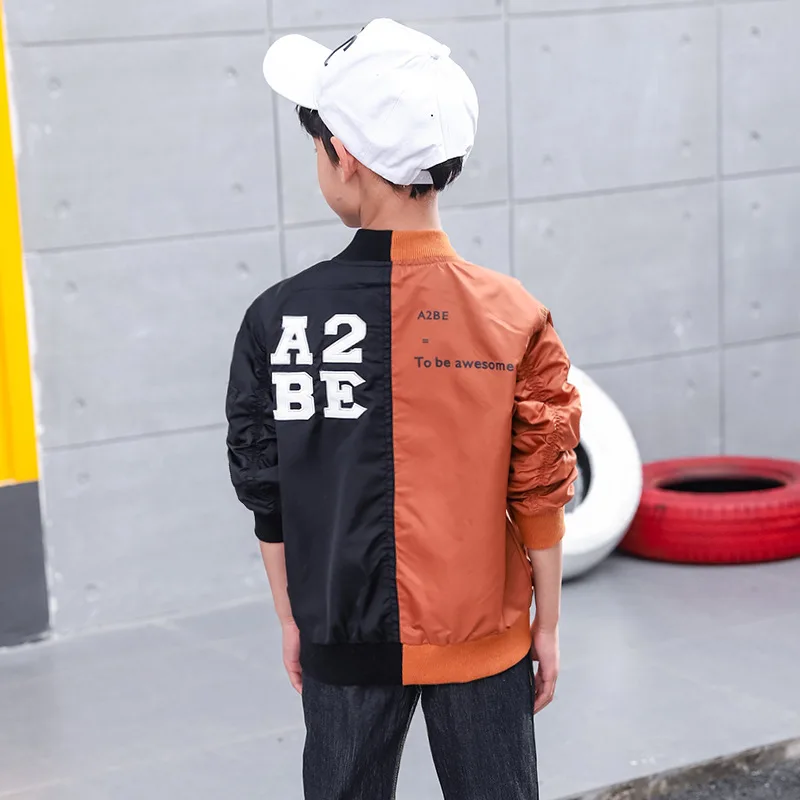 Spring Autumn Jackets for Boy Coat Bomber Jacket Army Green Boy's Windbreaker Winter Print Kids Children 6 8 10 12 | Детская одежда