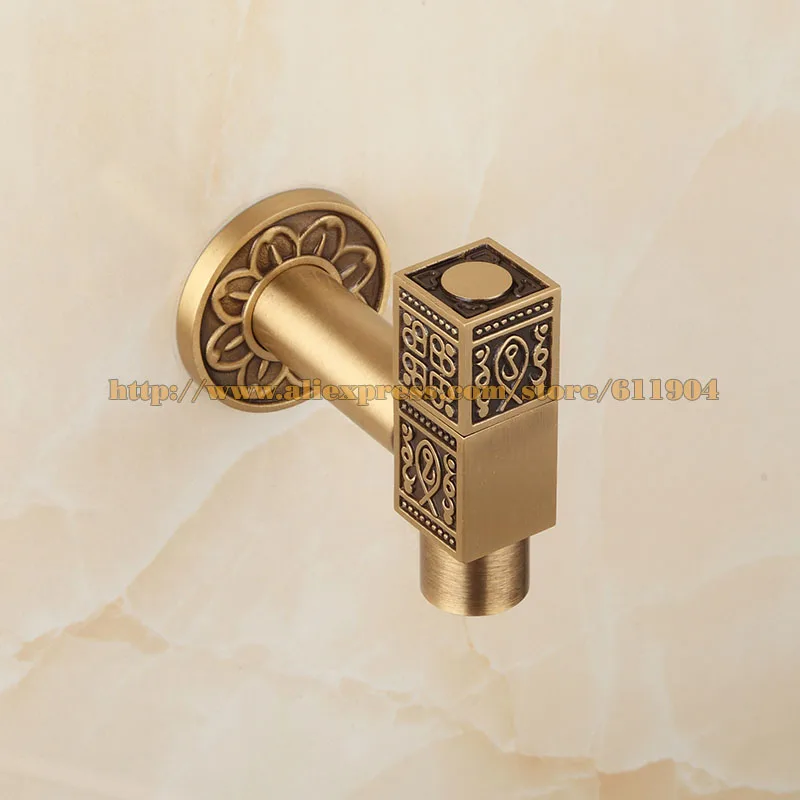 Античный латунный художественный настенный кран для ванной комнаты раковина