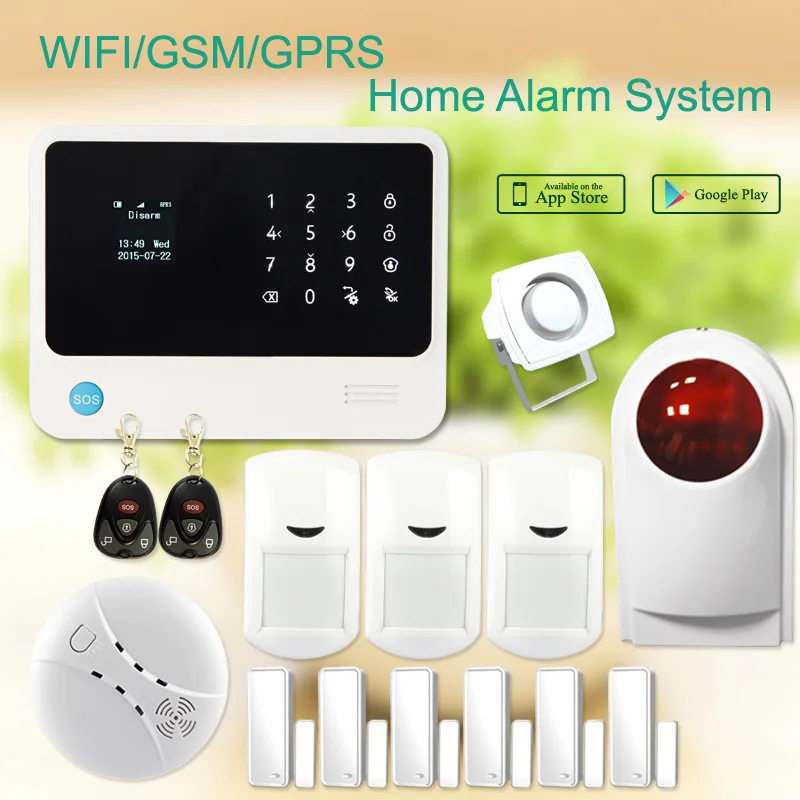 Охранная сигнализация G90B plus Домашняя GSM Wi-Fi GPRS система охранной сигнализации с