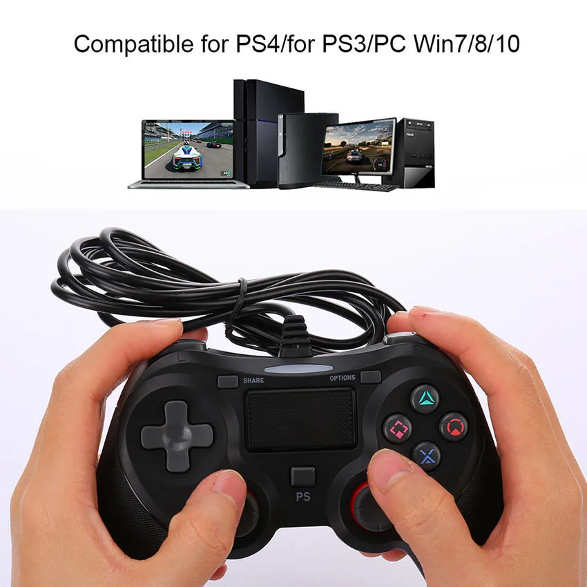 ASKMEER PS4 проводной контроллер Dualshock 4 геймпад для PS4/PS3 консоль джойстик/ПК|Геймпады|