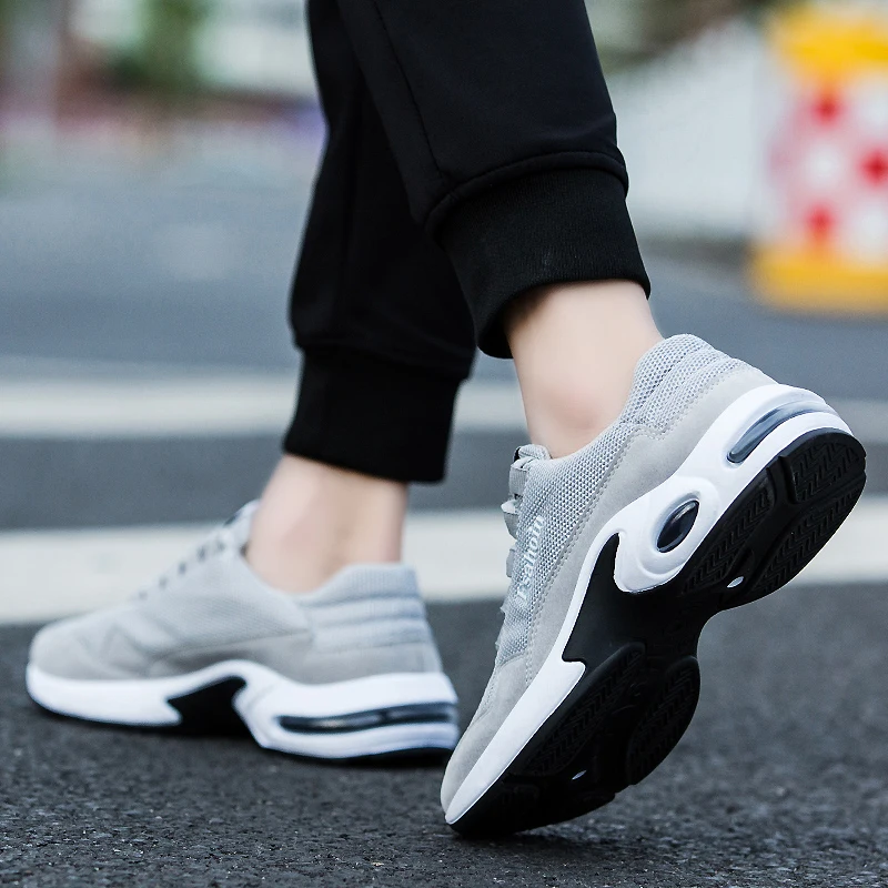 CatriCa Air Cushion Hot Sale Designer Trainers Breathable Shoes Men High Quality Male Tennis Sneakers 2019 Black White Gray Q03 | Обувь