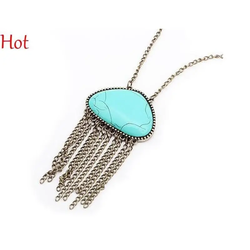 Новая мода ювелирные изделия Винтажный стиль женская подвеска ожерелье Длинный