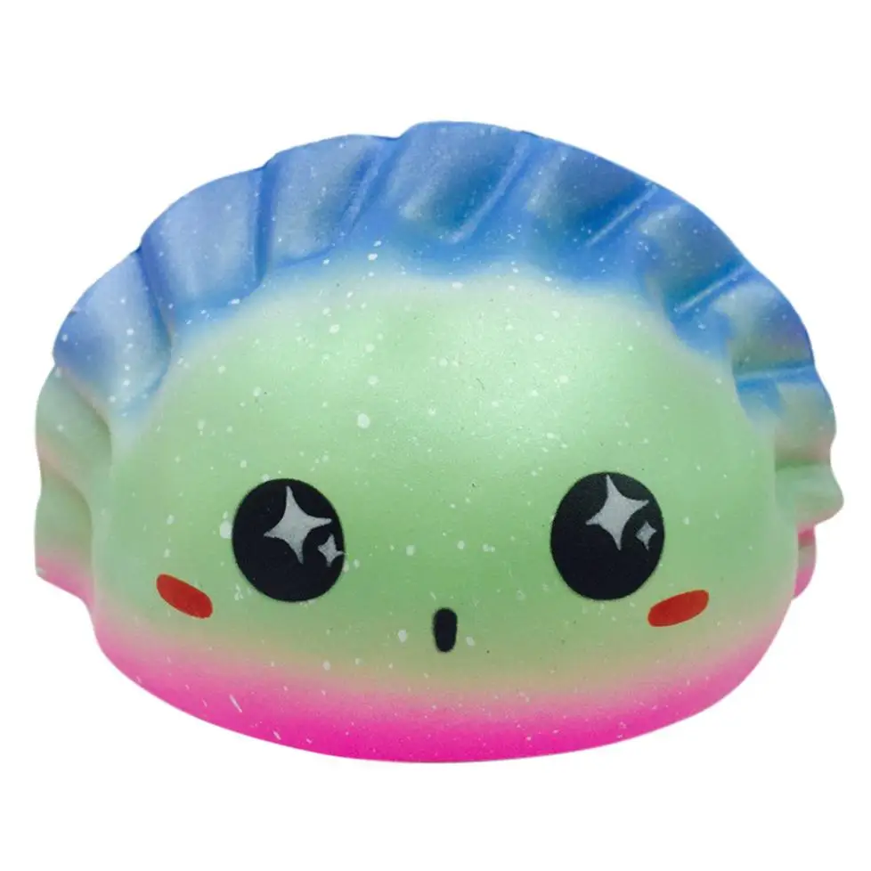 

cute color Dumplings Squishy Slow Rising Cartoon Doll Cream Scented PU Galaxy Cute Gift Toys Stress Relief stress
