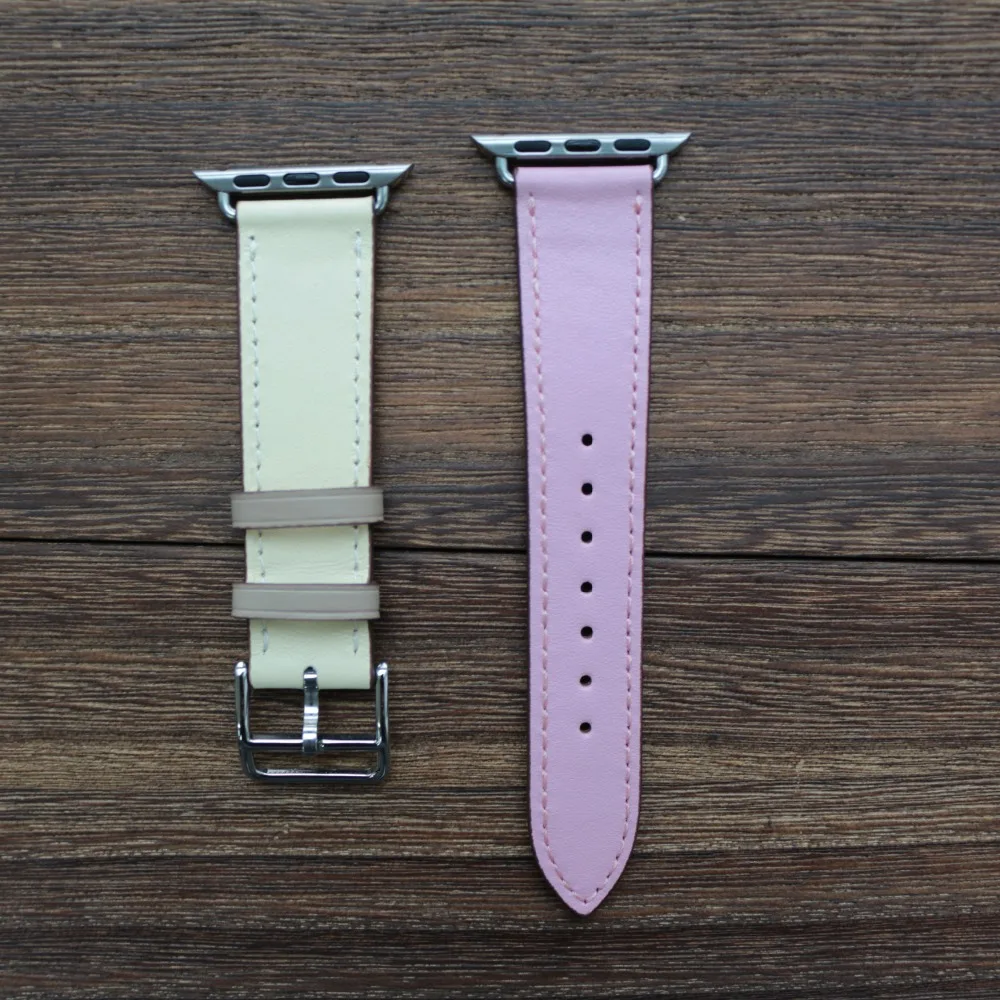 Ремешок URVOI для apple watch 6 SE 5 4 3 2 роскошный браслет из натуральной кожи ручной работы