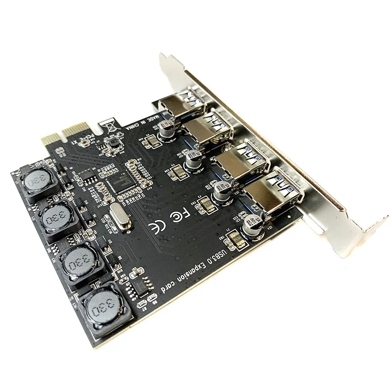4 порта USB 3 0 Супер быстрая 5 Гбит/с PCI Express(PCIE) карта расширения совместима с Windows