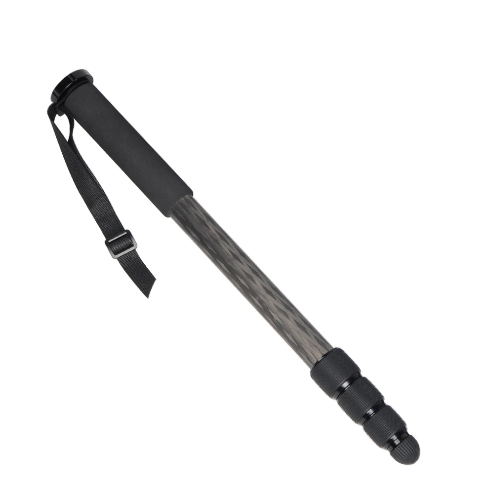 Monopod MINIFOCUS CM-48 углеродного волокна Камера монопод Unipod Stick 4-секционный для DSLR Камера видеокамера ручной шарнирный стабилизатор для камеры GoPro - Цвет: Monopod