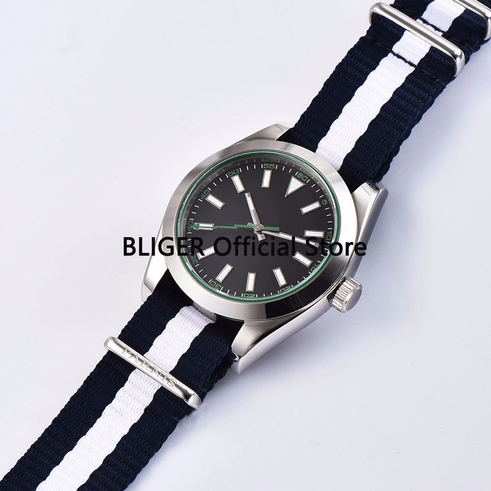 Сапфировое стекло 40 мм черный стерильный циферблат полированная рамка