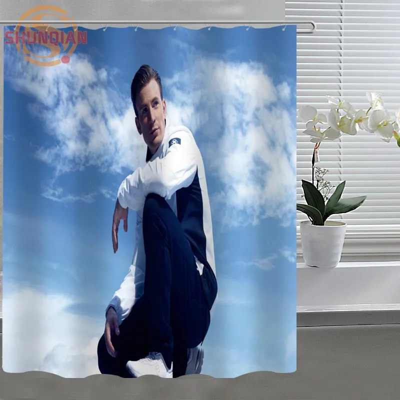 Крис Эванс занавеска для душа ткань полиэстер на заказ с крючками домашнего