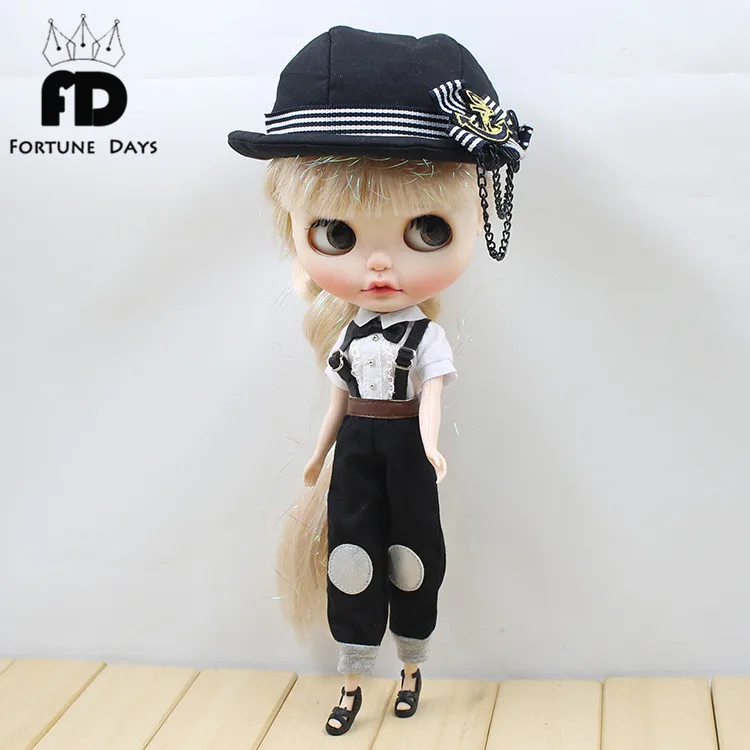 Blyth doll icy joint body licca одежда в стиле панк наряды с шапочка комбинезоны