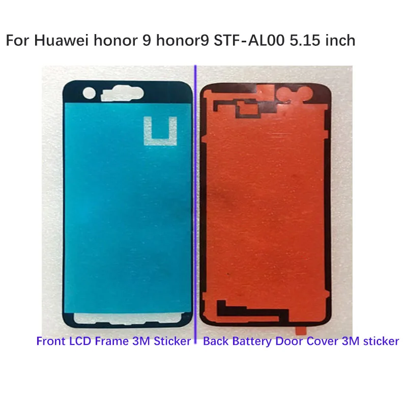Задняя крышка аккумулятора для Huawei honor 9 наклейка на ЖК экран передняя рамка 3 м