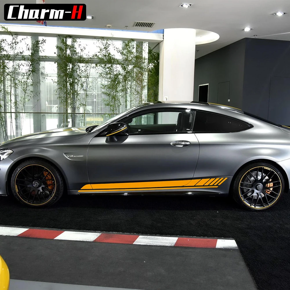 Edition 1 C63 AMG боковой полосы виниловые наклейки в виде Фотообоев C переводными картинками настенные наклейки для Mercedes Benz C Class W205 Купе Седан W213 E школьные стикеры аксессуары