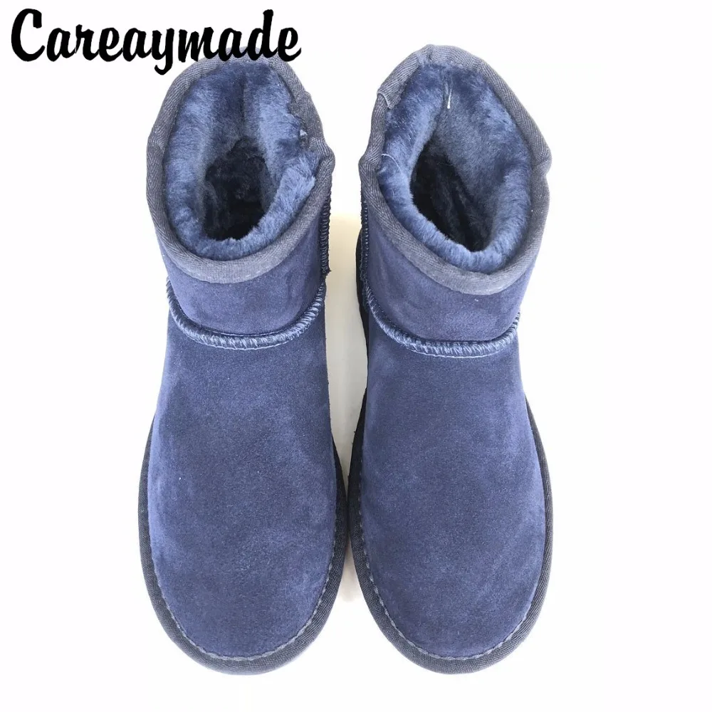Careaymade/новые зимние ботинки женские хлопковые из натуральной кожи в стиле ретро