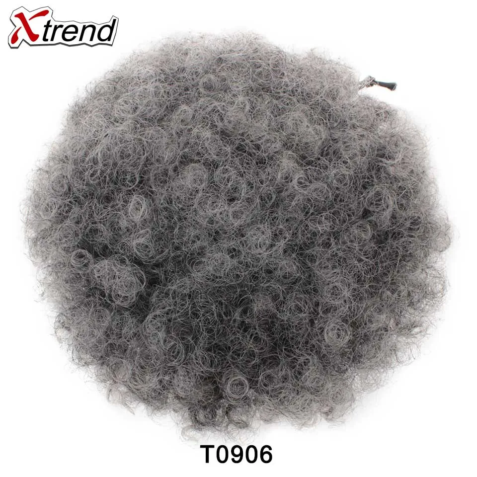 T0906 Xtrend, высокий афро слоеный шнурок, конский хвост, накладные волосы, пучок, синтетический, кудрявый, кудрявый, конский хвост, шиньон, шиньон - Цвет: T0906