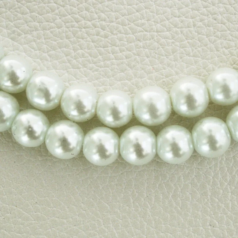 Круглые стеклянные жемчужные бусины разделители 50 шт./лот оптовая продажа 6 мм