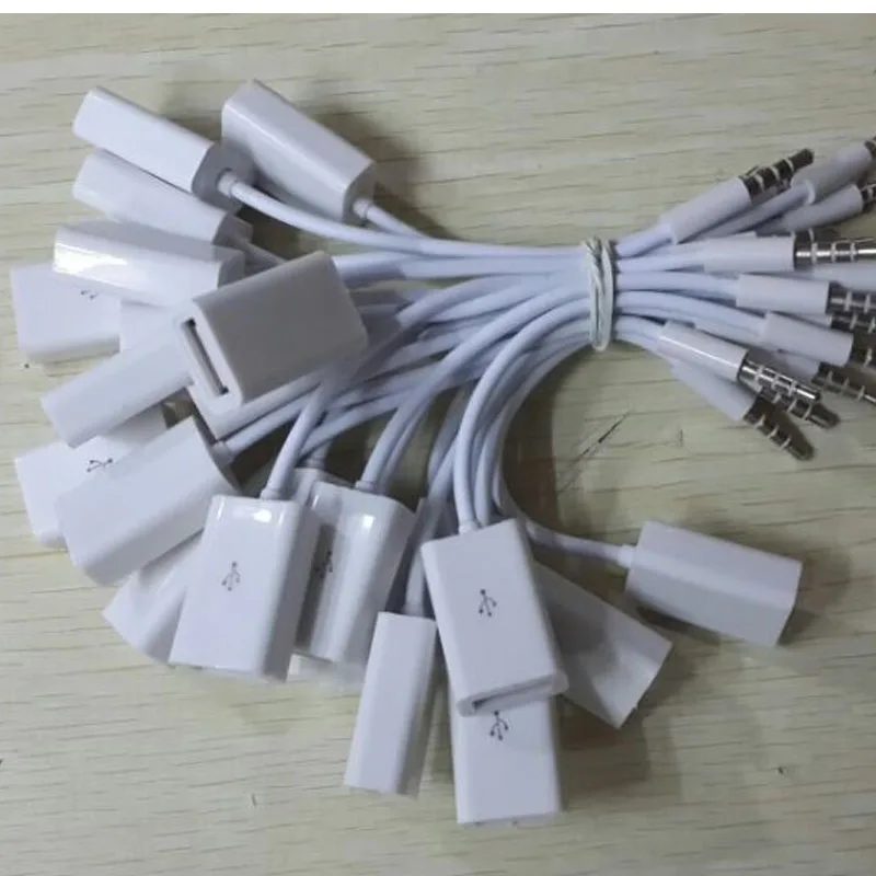 Аудиоразъем AUX 3 5 мм для разъема USB 2 0 Мама Кабель адаптер автомобиля usb разъем