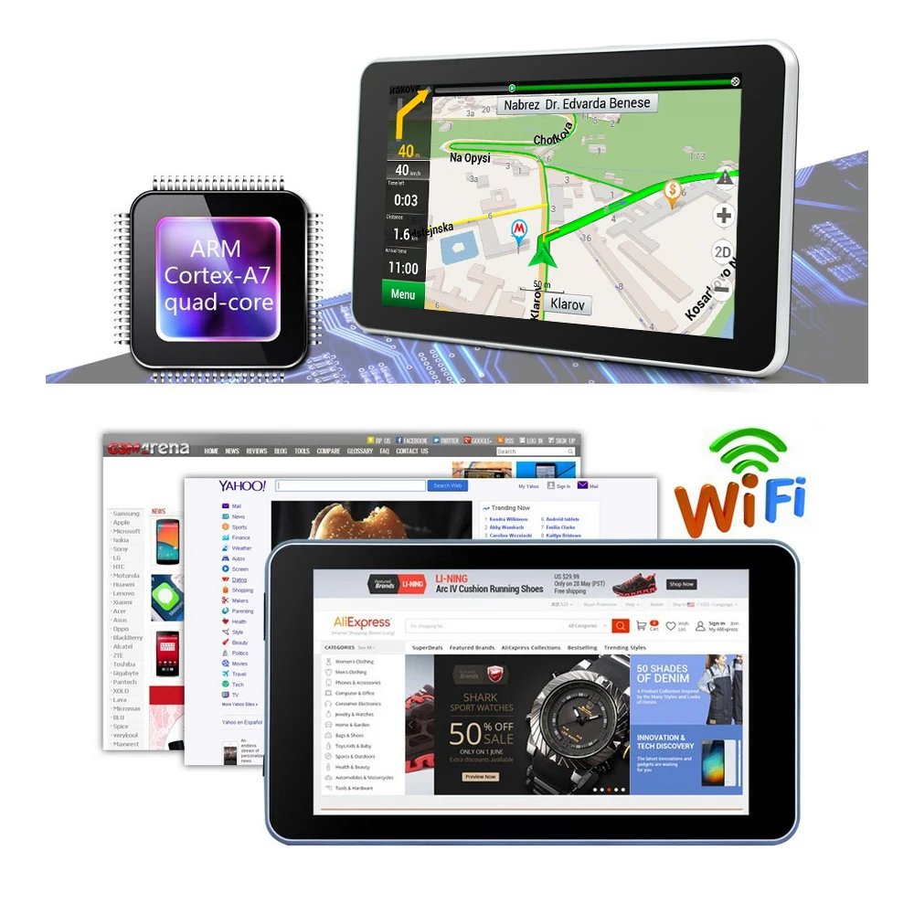 Новый Автомобиль грузовик Навигация GPS Android 4.4 Bluetooth Видео автомобильный