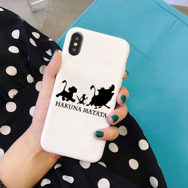 Hakuna Matata Король Лев Тимон Мягкий силиконовый чехол для телефона чехол для iPhone 5 5S SE 6 6s 7 8 plus X Xs XR max pumbaa simba