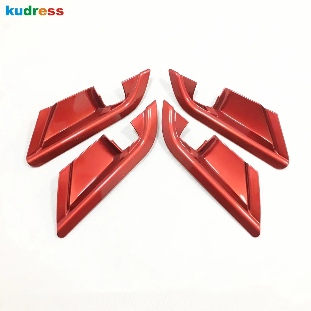 ABS Red Color Для Toyota Camry автомобильный Стайлинг ABS матовая внутренняя дверная ручка крышки отделка украшения авто аксессуары 4 шт - Название цвета: ABS Red Color