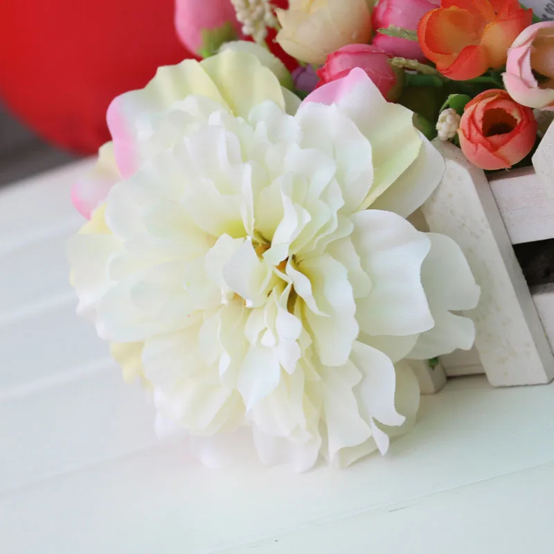 Шелковые искусственные цветы на голову пиона 8 см вечерние украшения для свадьбы