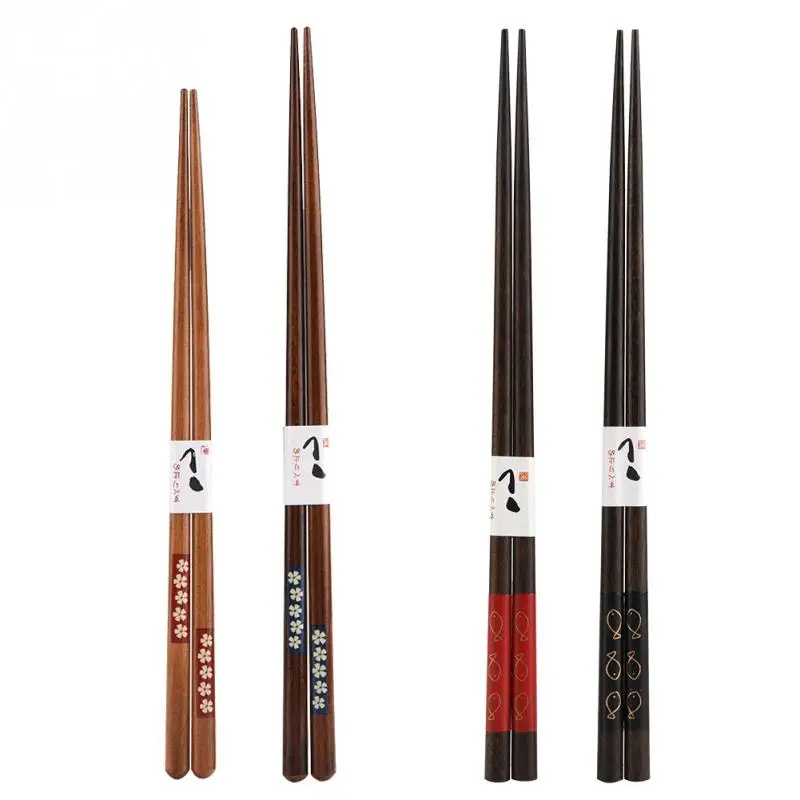 2 пар/уп. парные деревянные палочки для еды набор дома отель натуральное дерево