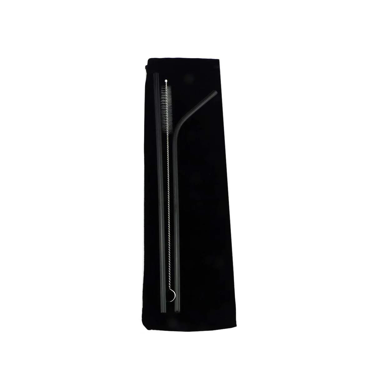 Black Bag Straws Высококачественный набор столовых приборов из нержавеющей стали 18/8, черный набор посуды, черная посуда, нож, вилка, чайная ложка, палочки для еды, соломинка, мешочек, набор - Цвет: Black Bag Straws