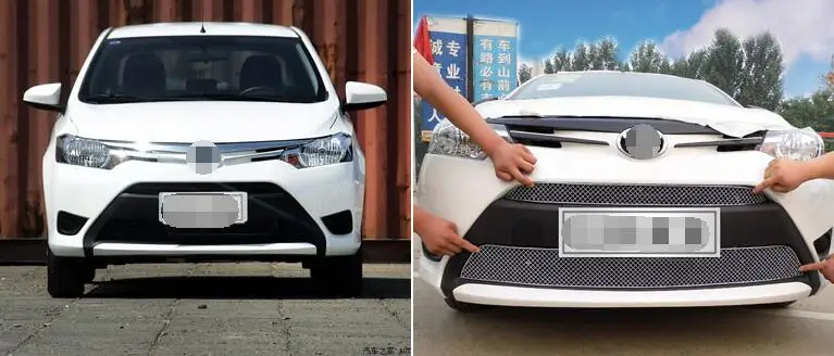 High quality Stainless steel modification car front grille racing grills grill cover for Vios 2014 2015 2016 2017 | Автомобили и