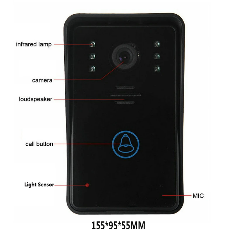 

3.5 Inch Touch Button 2.4Ghz Wireless Intercom Video Door Phone