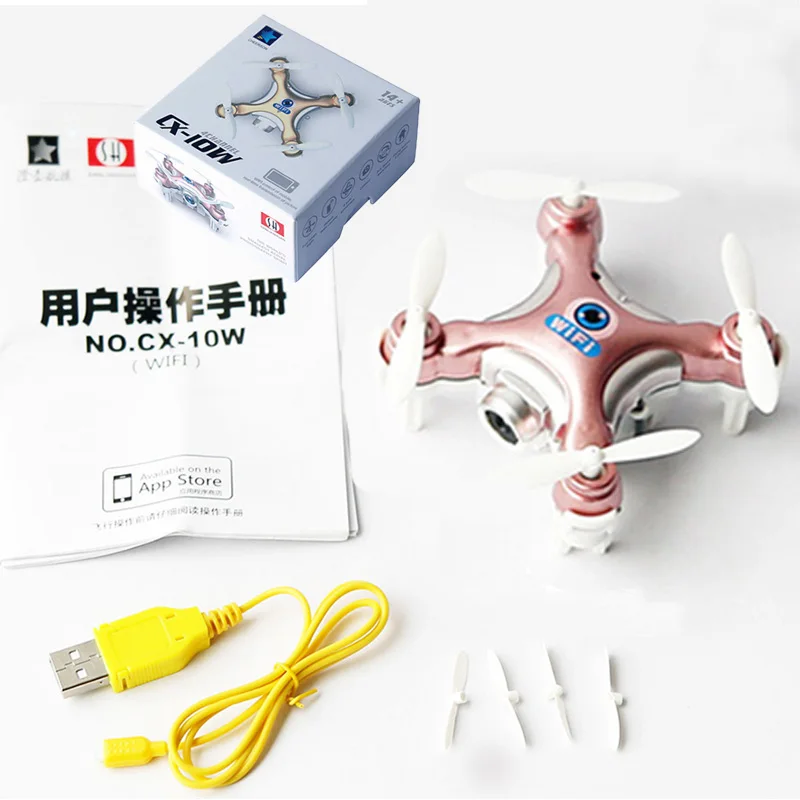 Cheerson CX-10W CX10W Wifi FPV RC Дрон с 720 P 0.3MP Камера 3D флип 4CH CX10 Обновление версии Mini вертолет