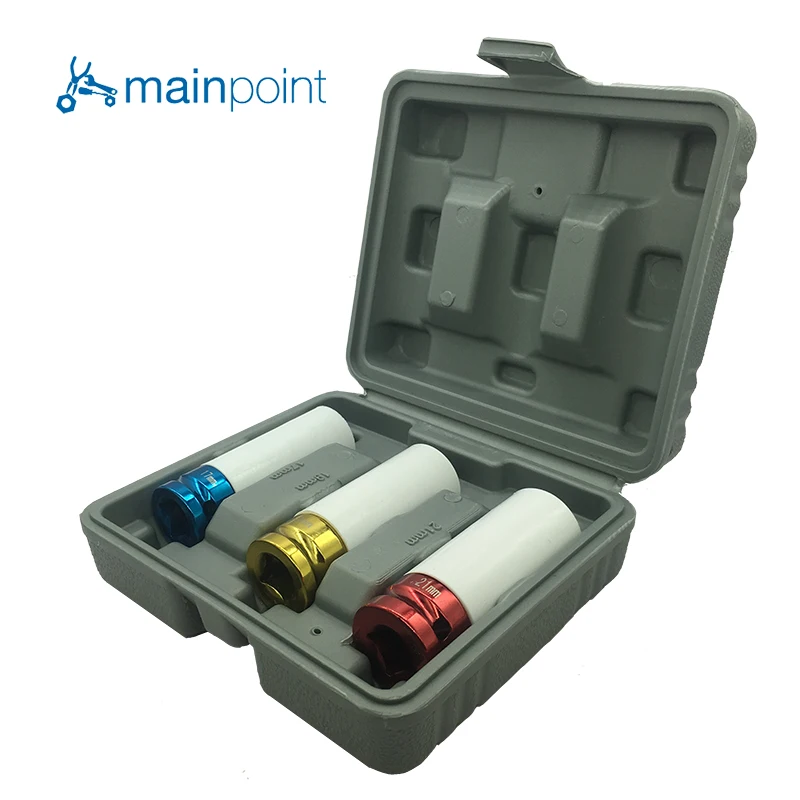 Торцевой ключ Mainpoint 3 шт. 1/2 дюйма 17 мм 19 21 хромолибденовая сталь колесная гайка