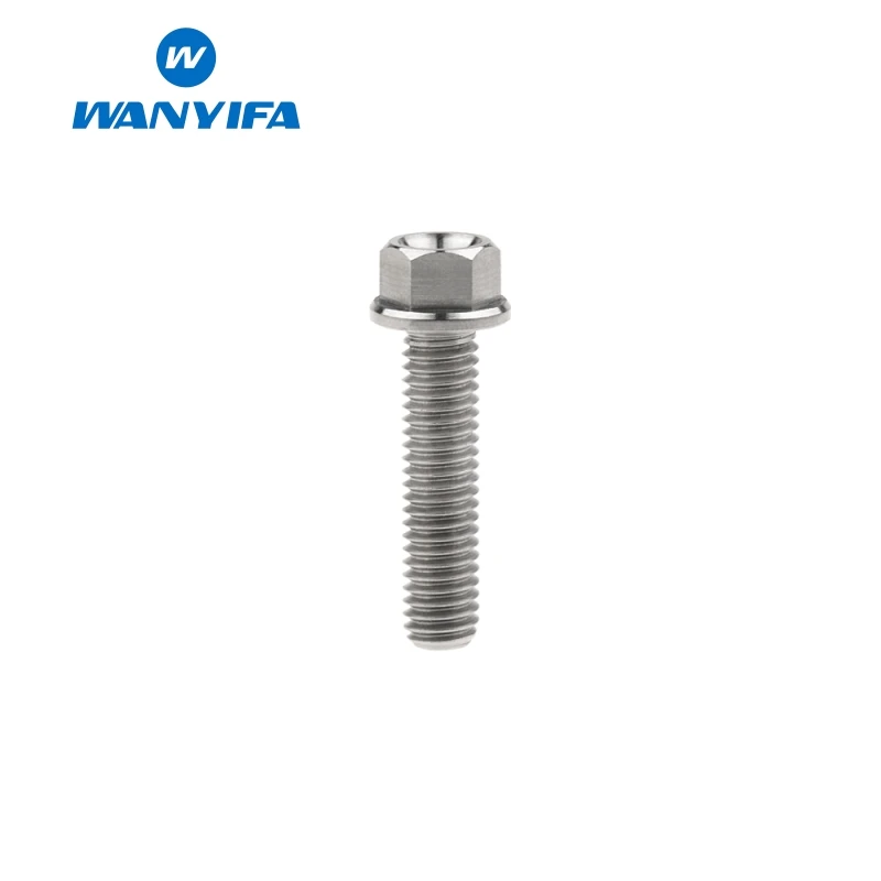 Wanyifa M6x10 15 20 25 30 35, 40 45 50 55 60 65 мм Ювелирные наборы с маленьким Фланец Головкой Винт С Титановым болтом для велосипедного тормоза велосипеда часть Титан - Цвет: M6x25