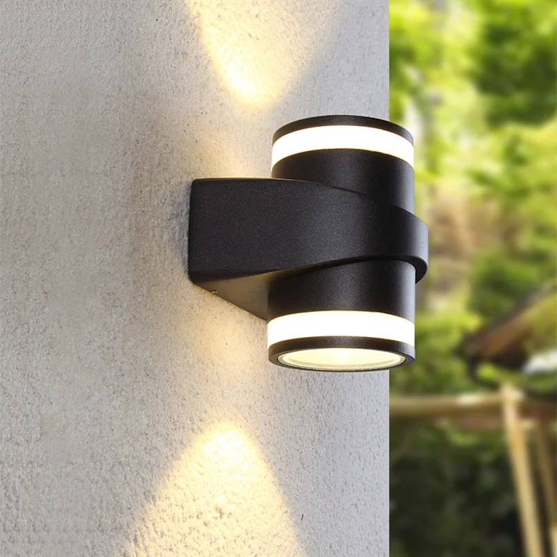 14W LED Wall Sconce Light Fixture Outdoor/Indoor Lamp Buliding Exterior Balcony Waterproof IP65 Black shell