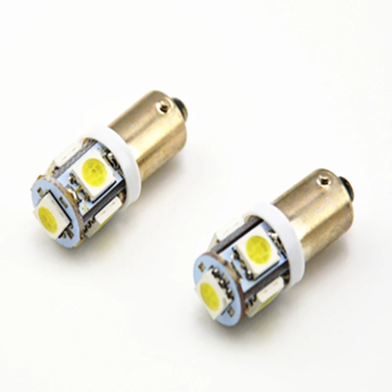 10 шт. BA9S 5 SMD 5050 LED автомобильные лампы для фар DC 12 В белый T4W 64111 182 1445 автомобильная