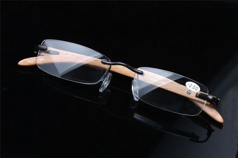 2018 мужские и женские деревянные очки для чтения без оправы ручной работы