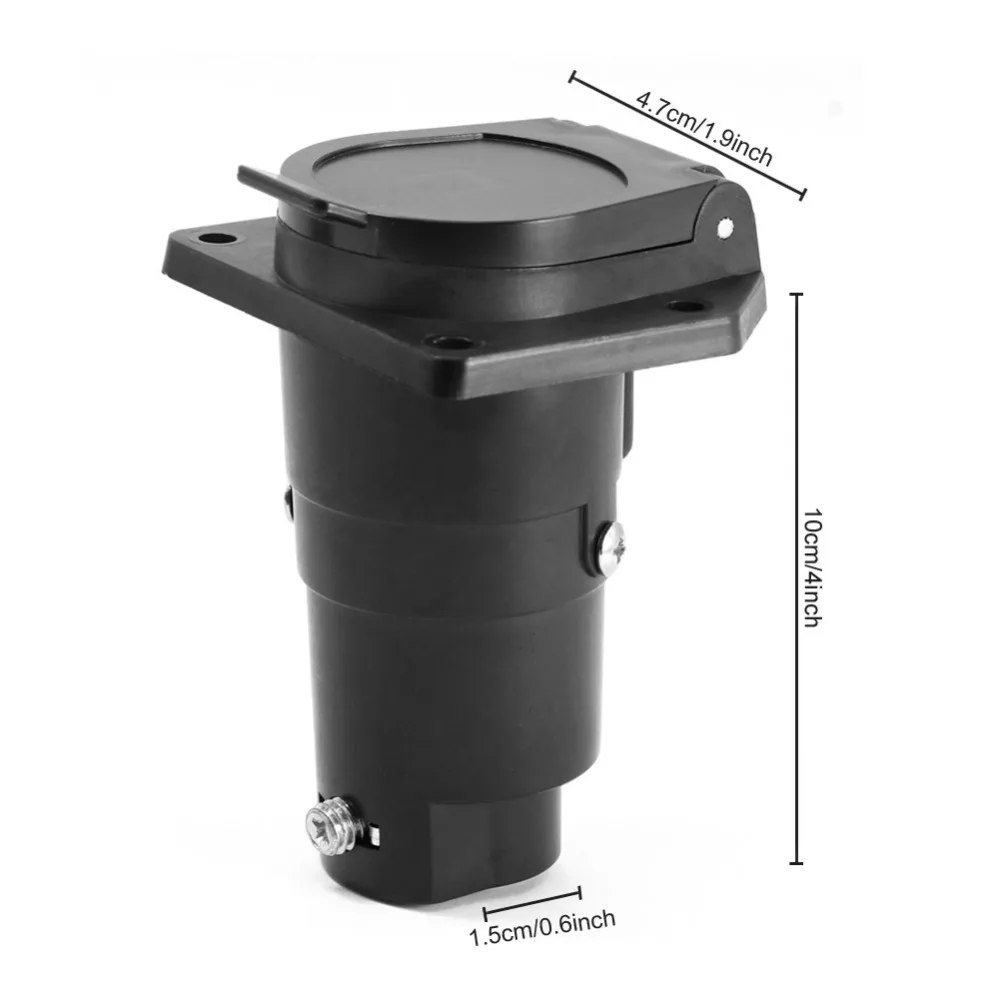 

Tirol 7Pin TrailerSocket 7 Way Round Trailer Connector RV Light Plug Connector Female Tow bar Vehicle End T21848b