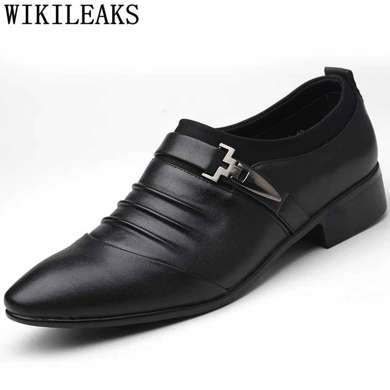 

White Wedding Shoes For Men Italian Coiffeur Mens Dress Boots Brand Formal Shoes Men Office Big Sezi Sepatu Slip On Pria Ayakkab