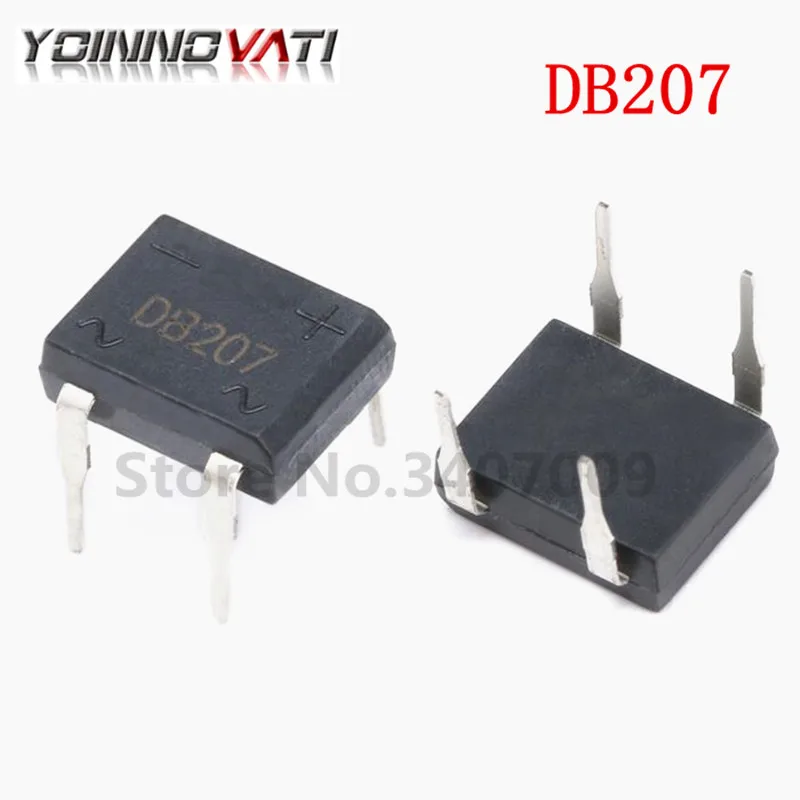20 шт./лот DB207 DIP B207 DB207S DIP4 мостовые выпрямители 1000V 2A|Соединители| |